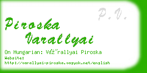 piroska varallyai business card
